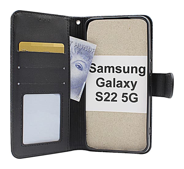 Flower Standcase Wallet Samsung Galaxy S22 5G Lila