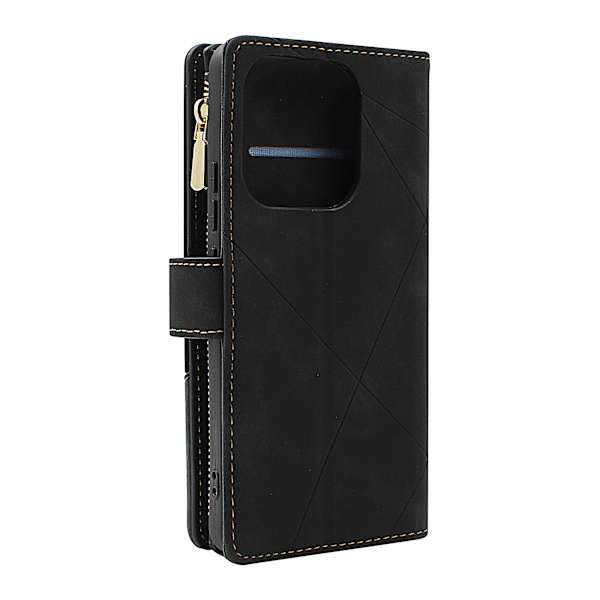 XL Xiaomi Redmi Note 14 4G Lyx Plånboksfodral Svart