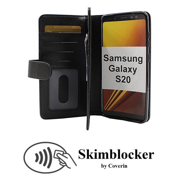 Skimblocker XL Wallet Samsung Galaxy S20 (G980F/G981B) (Svart)