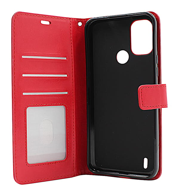 Crazy Horse Wallet Nokia C21 Plus Lila