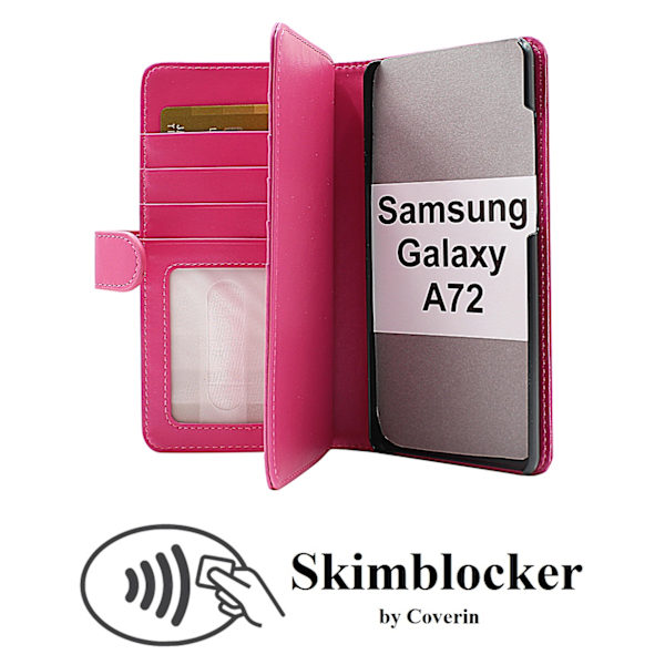 Skimblocker XL Wallet Samsung Galaxy A72 Hotpink