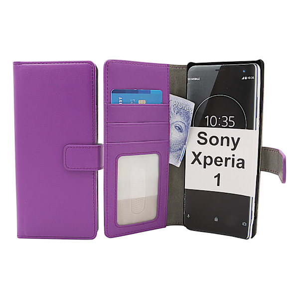 Skimblocker Magnet Wallet Sony Xperia 1 (J9110) Lila