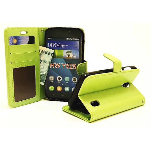 Crazy Horse Wallet Huawei Y625 Grön