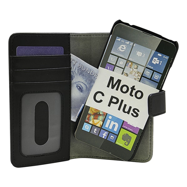 Magnet Wallet Moto C Plus Svart