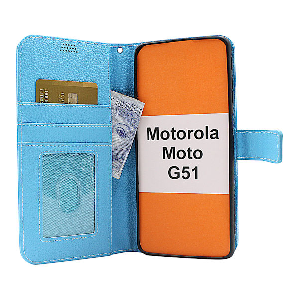 New Standcase Wallet Motorola Moto G51 Brun