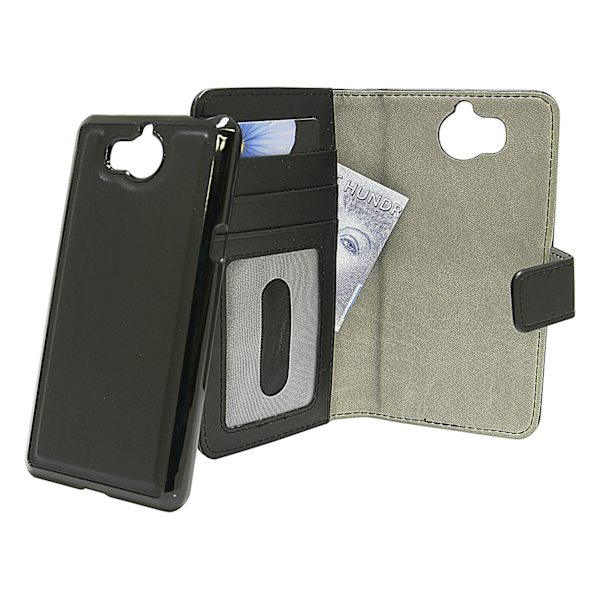 Skimblocker Magnet Wallet Huawei Y6 2017 (MYA-L41) Svart