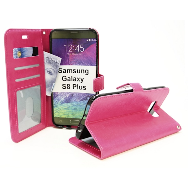 Crazy Horse Wallet Samsung Galaxy S8 Plus (G955F) Hotpink