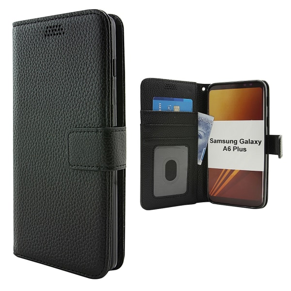New Standcase Wallet Samsung Galaxy A6+ 2018 (A605FN/DS) Svart