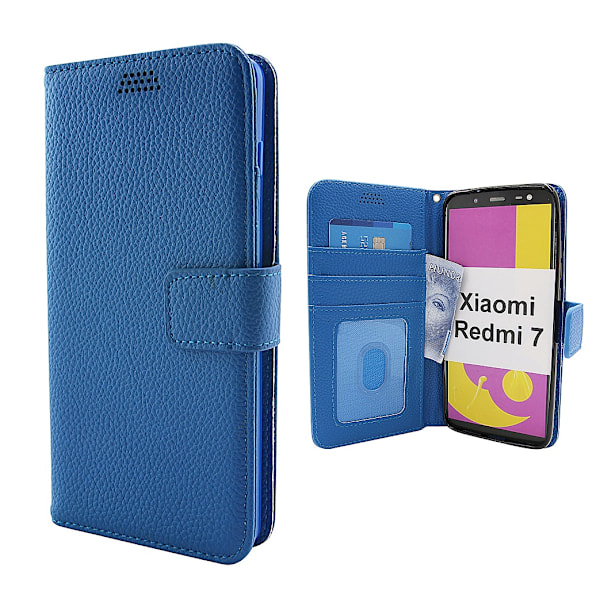 New Standcase Wallet Xiaomi Redmi 7 Blå