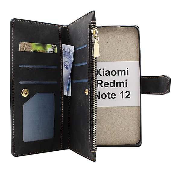 XL Standcase Lyxfodral Xiaomi Redmi Note 12 Marinblå