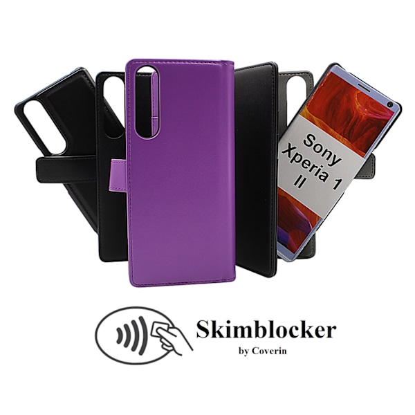 Skimblocker Magnet Wallet Sony Xperia 1 II (XQ-AT51) Lila