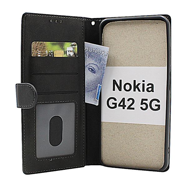 Zipper Standcase Wallet Nokia G42 5G Grå