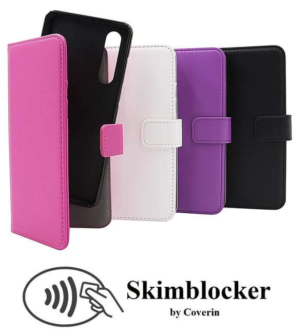 Skimblocker Magnet Wallet Huawei P30 Vit