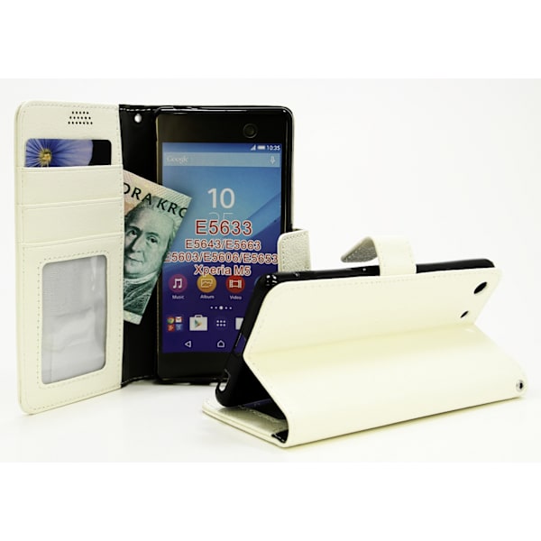 Standcase Wallet Sony Xperia M5 (E5603 / E5633) Vit
