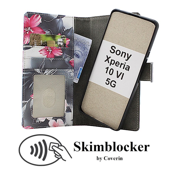 Skimblocker Xperia 10 VI 5G Magnet Plånboksfodral Design