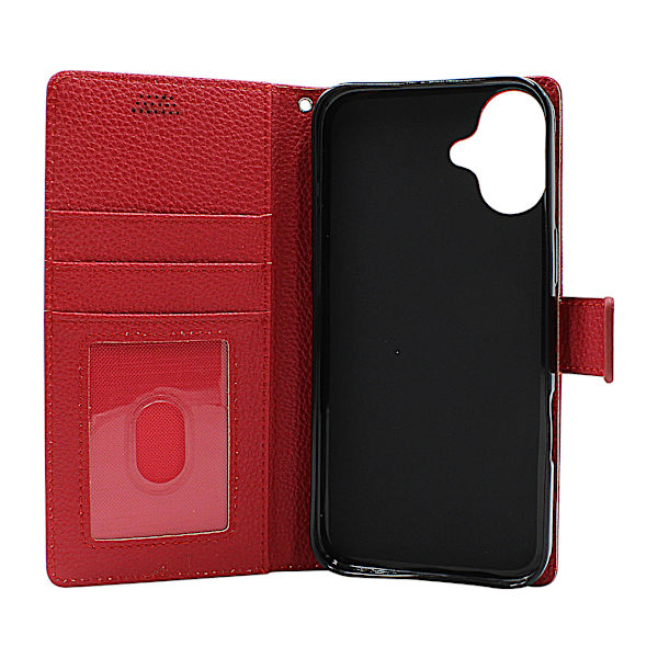 New Standcase iPhone 16 Plus Plånboksfodral Röd
