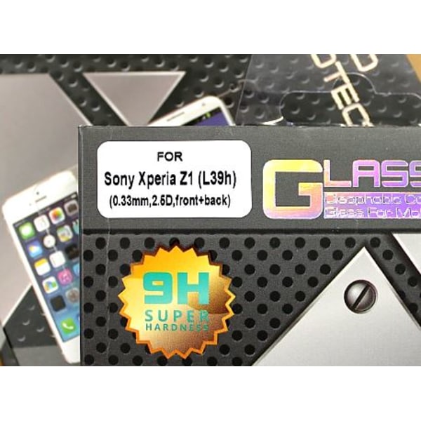Skärmskydd härdat glas Sony Xperia Z1 (L39h) Front & Back
