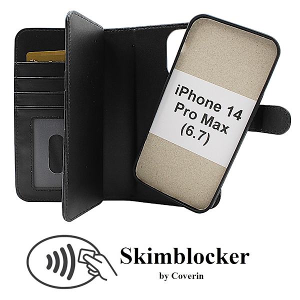 Skimblocker XL Magnet Fodral iPhone 14 Pro Max (6.7)