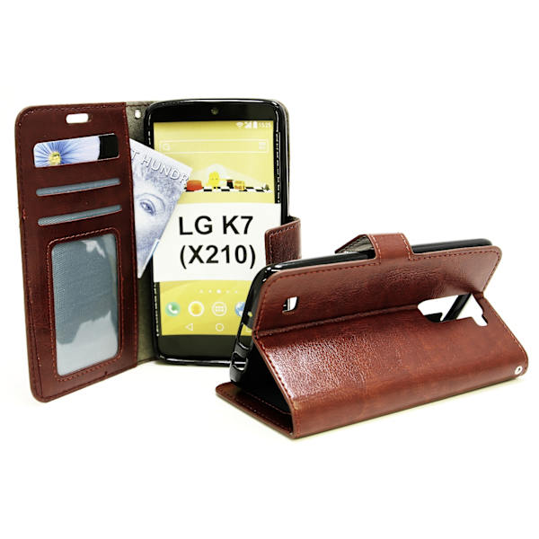 Crazy Horse Wallet LG K7 (X210) Brun