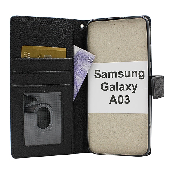 New Standcase Wallet Samsung Galaxy A03 (A035G/DS) Svart