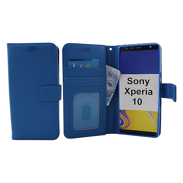 Standcase Wallet Sony Xperia 10 Blå