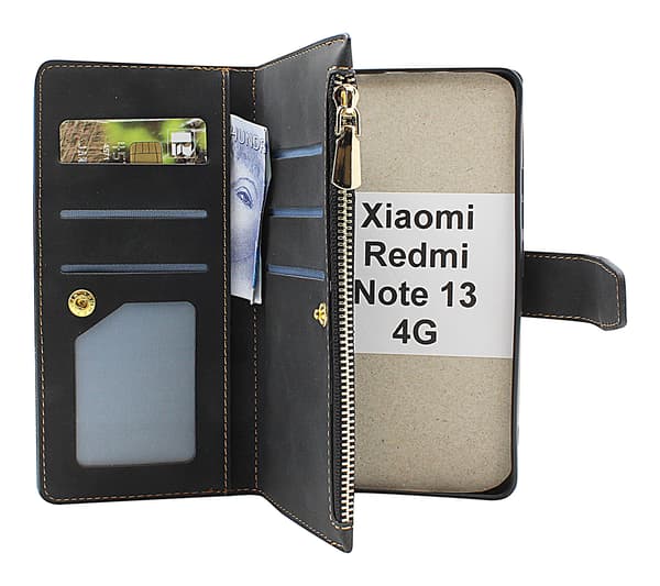 XL Standcase Lyxfodral Xiaomi Redmi Note 13 4G Marinblå
