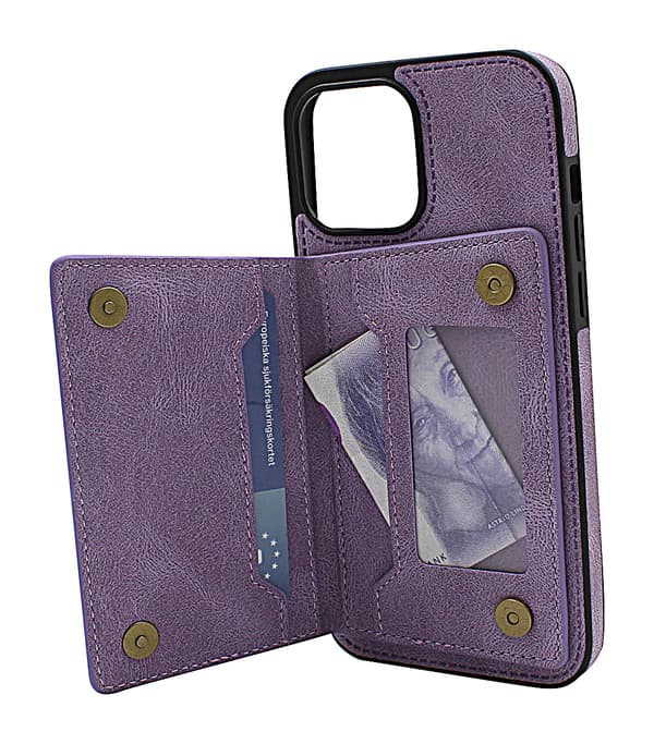 Lyx CardCase iPhone 13 Pro Max (6.7) Marinblå