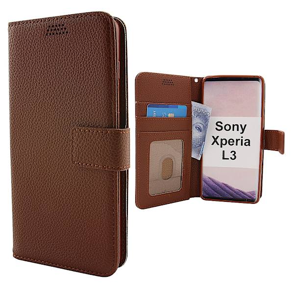New Standcase Wallet Sony Xperia L3 Brun