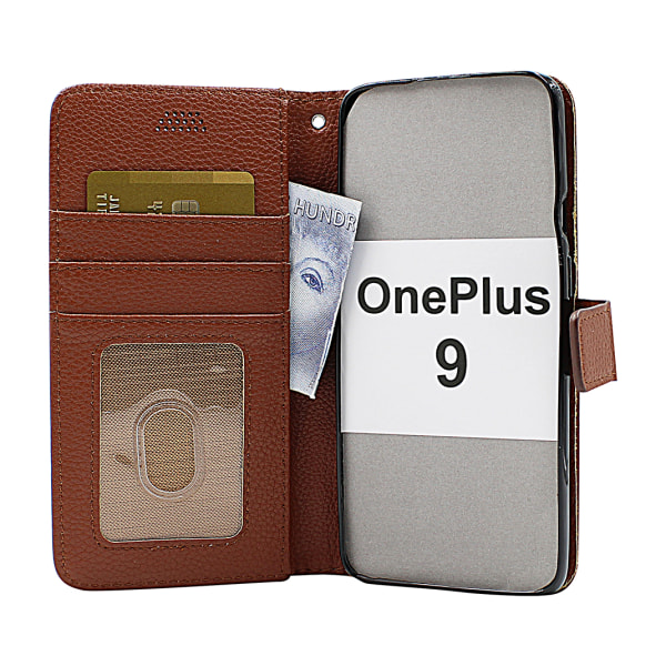 New Standcase Wallet OnePlus 9 Ljusblå