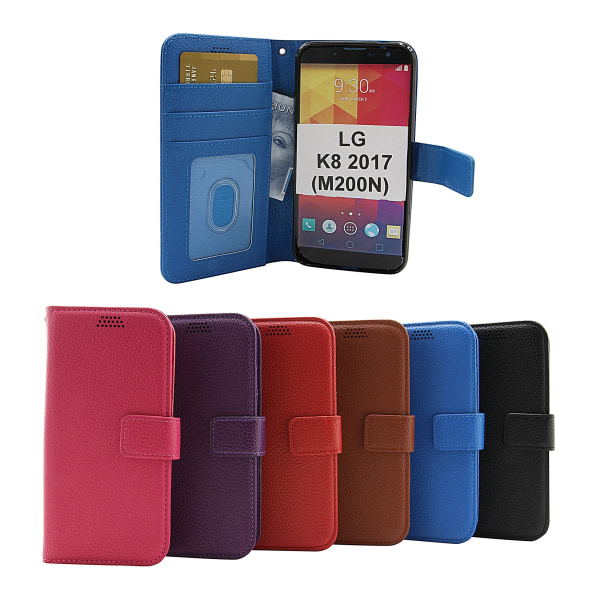 New Standcase Wallet LG K8 2017 (M200N) Ljusblå