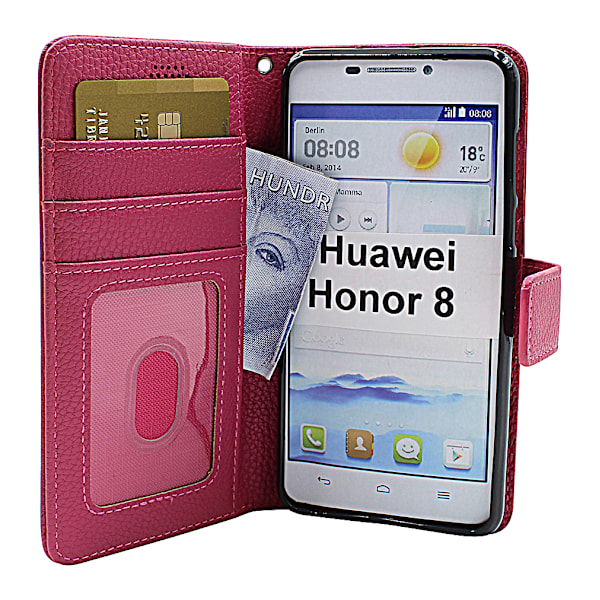 New Standcase Wallet Huawei Honor 8 Hotpink