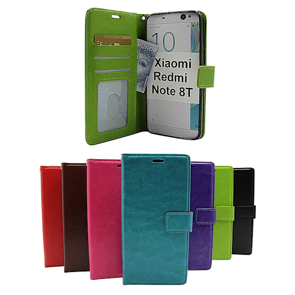 Crazy Horse Wallet Xiaomi Redmi Note 8T Svart