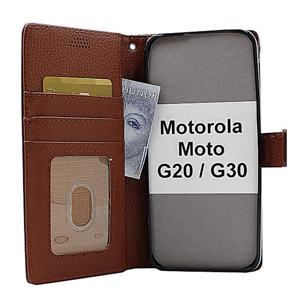 New Standcase Wallet Motorola Moto G20 / Motorola Moto G30 Svart