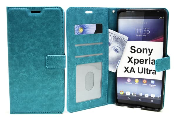Crazy Horse Wallet Sony Xperia XA Ultra (G3211) Turkos