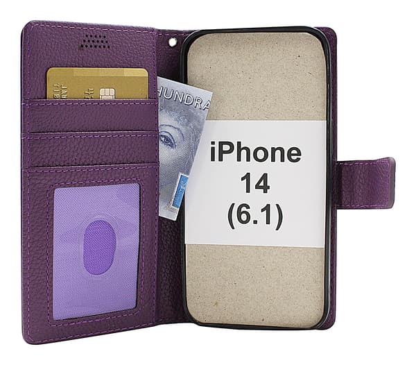 New Standcase Wallet iPhone 14 (6.1) Hotpink