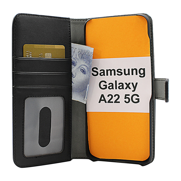 Skimblocker Magnet Fodral Samsung Galaxy A22 5G (SM-A226B) Svart
