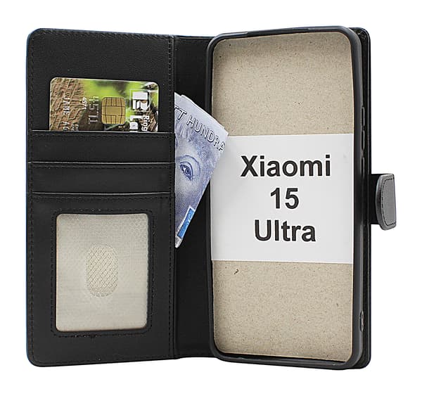 Skimblocker Xiaomi 15 Ultra Plånboksfodral Brun