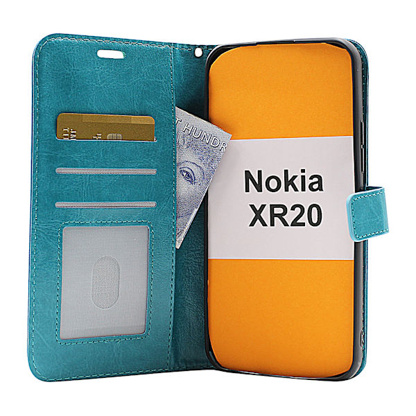 Crazy Horse Wallet Nokia XR20 Turkos