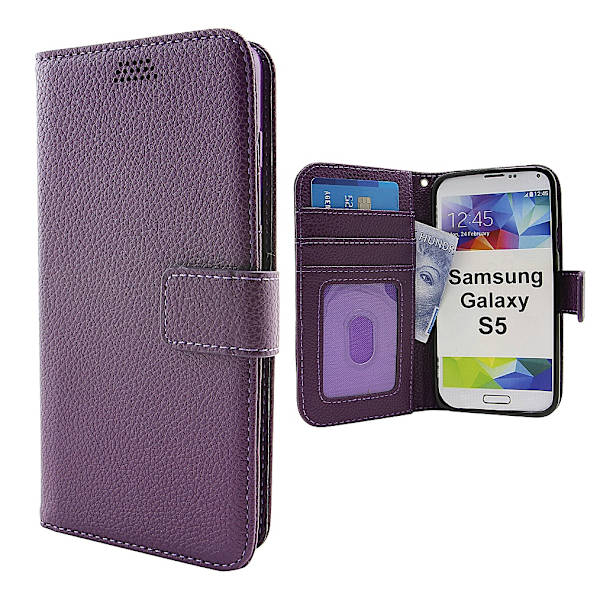 New Standcase Wallet Samsung Galaxy S5 (G900F/G903F) Lila
