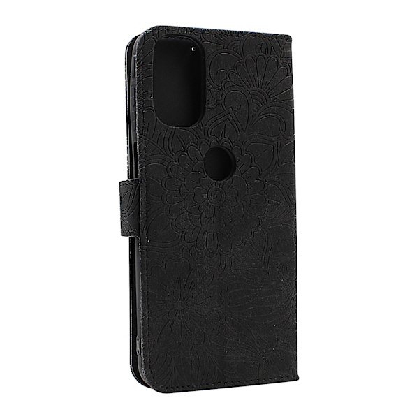 Flower Standcase Wallet Motorola Moto G31/G41 Svart