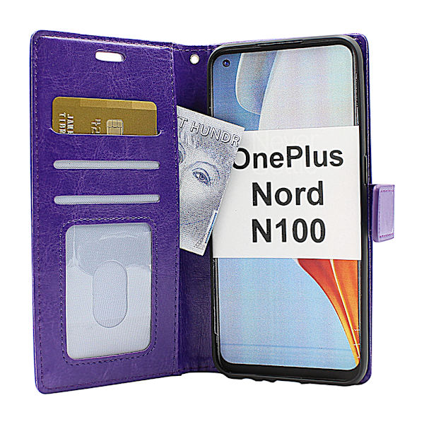 Crazy Horse Wallet OnePlus Nord N100 Grön