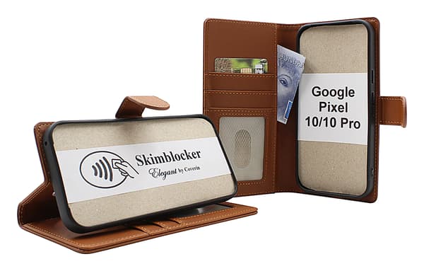 Skimblocker Google Pixel 10 / Pixel 10 Pro Plånboksfodral Petrol