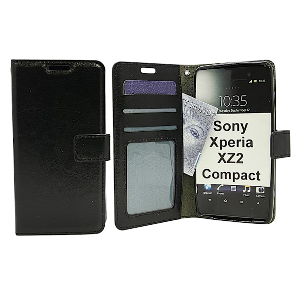 Crazy Horse Wallet Sony Xperia XZ2 Compact (H8324) Svart