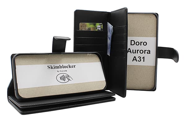 Skimblocker Doro Aurora A31 XL Plånboksfodral Svart