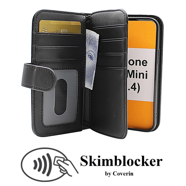 Skimblocker XL Wallet iPhone 13 Mini (5.4) Svart