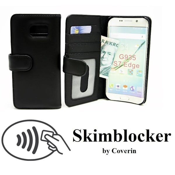 Skimblocker Plånboksfodral Samsung Galaxy S7 Edge (G935F) Svart