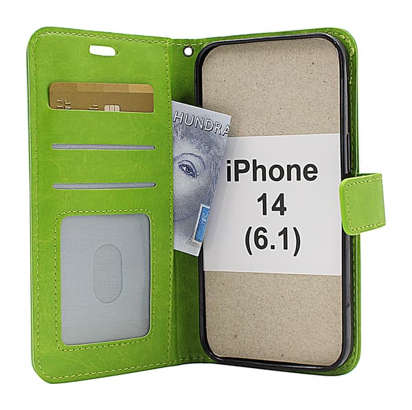 Crazy Horse Wallet iPhone 14 (6.1) Hotpink