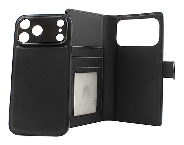 Skimblocker iPhone 17 Pro Max Magnet Plånboksfodral Svart
