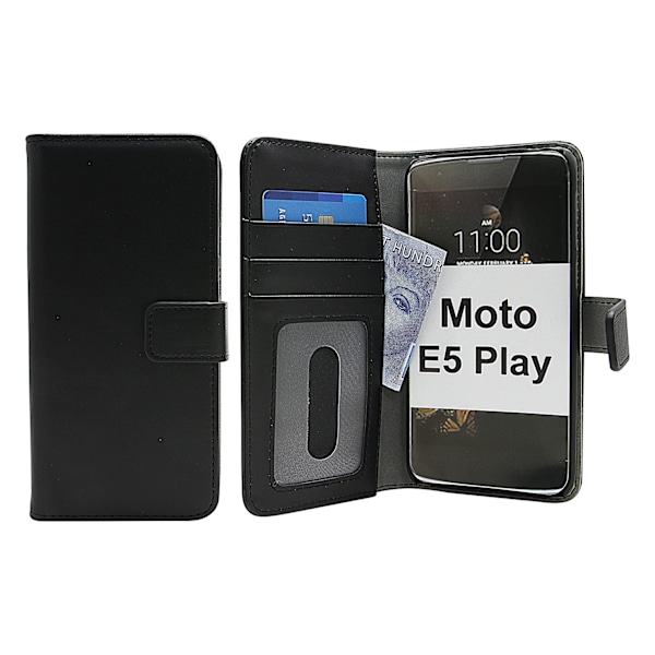 Skimblocker Magnet Wallet Motorola Moto E5 Play Svart