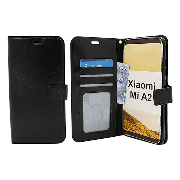 Crazy Horse Wallet Xiaomi Mi A2 Svart